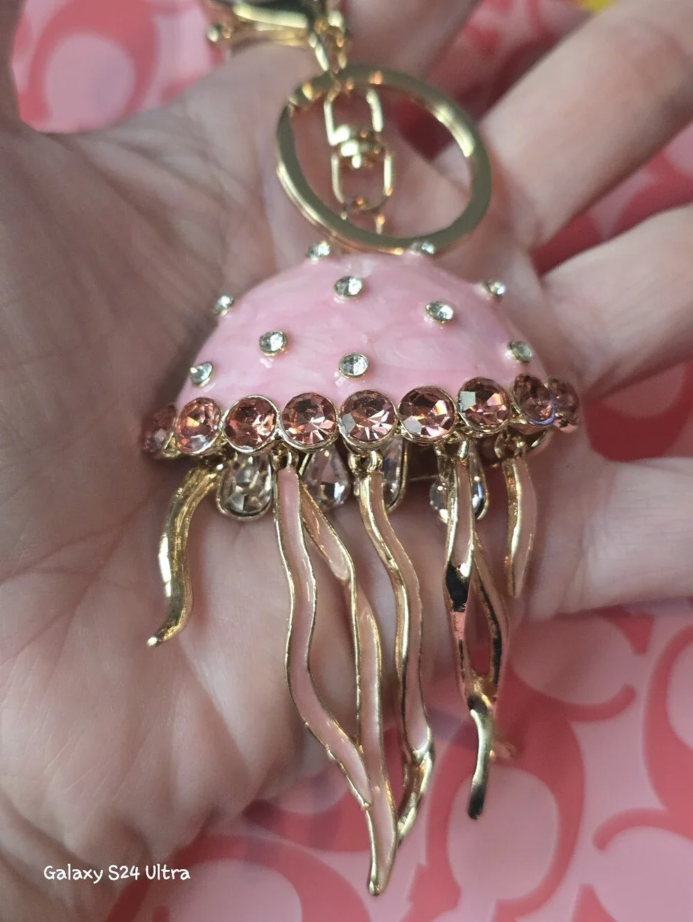 Beautiful Jellyfish Bag Charm/ Keychain NEW